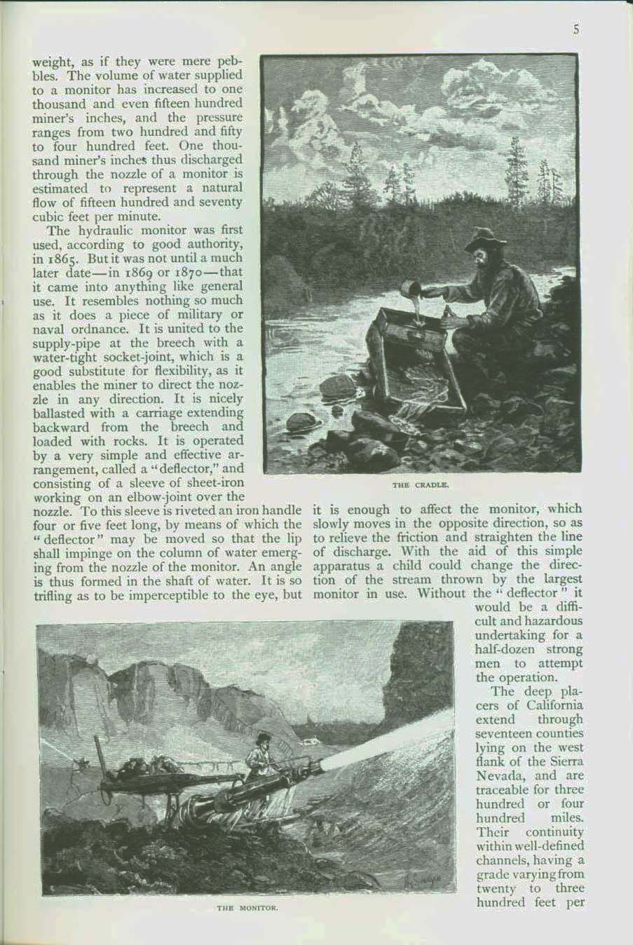 HYDRAULIC GOLD-MINING IN CALIFORNIA, 1883. vist0052d